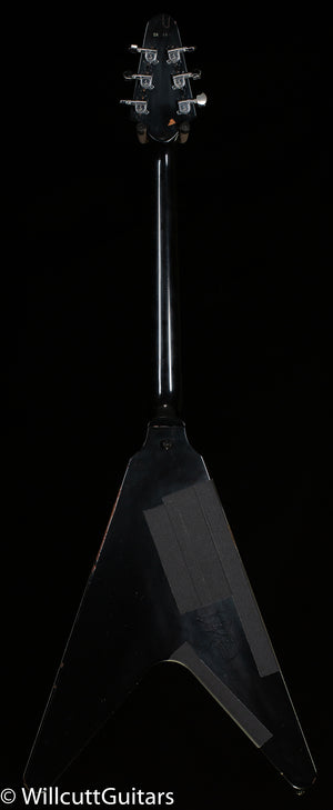 Gibson Custom Shop Kirk Hammett 1979 Flying V Ebony Murphy Lab Replica Aged Chrome Ebony (167)