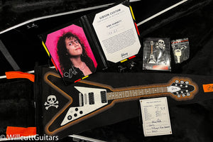 Gibson Custom Shop Kirk Hammett 1979 Flying V Ebony Murphy Lab Replica Aged Chrome Ebony (167)
