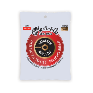 Martin Authentic Acoustic Lifespan 2.0 Phosphor Bronze Guitar Strings -.012-.054 Light