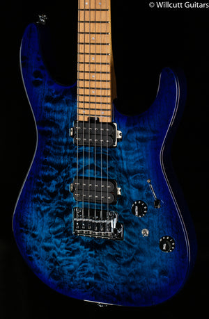 Charvel Pro-Mod DK24 HH 2PT CM QM Caramelized Maple Fingerboard Chlorine Burst (115)