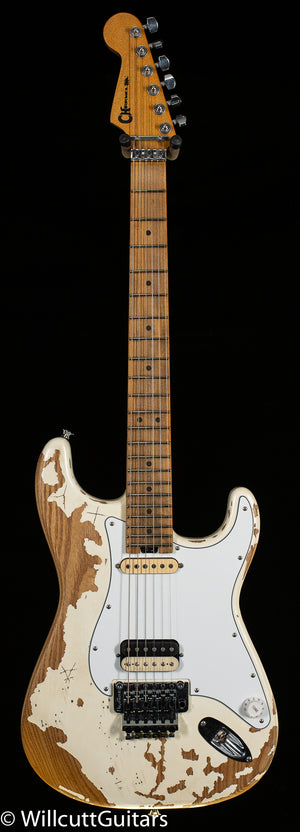 Charvel Henrik Danhage Limited Edition Signature Pro-Mod So-Cal Style 1 HS FR M, Maple Fingerboard, White Relic (742)