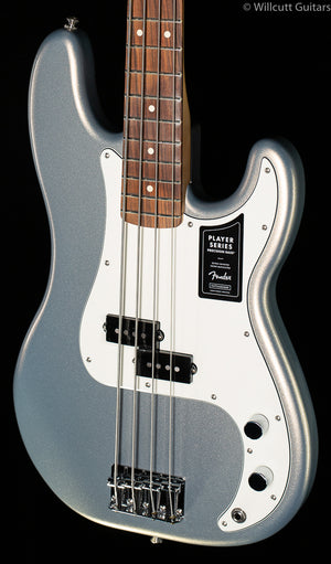 Fender Player Precision Bass Silver Pau Ferro Bass Guitar