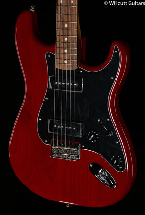 Fender Noventa Stratocaster Pau Ferro Fingerboard Crimson Red Transparent