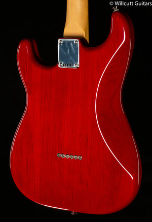 Fender Noventa Stratocaster Pau Ferro Fingerboard Crimson Red Transparent