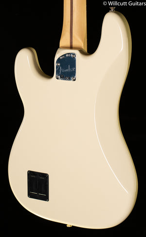Fender Deluxe Active Precision Bass Special Olympic White Pau Ferro Bass Guitar (485)