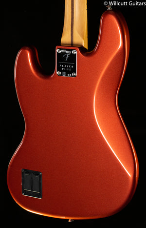 Fender Player Plus Jazz Bass Aged Candy Apple Red Maple Fingerboard Bass Guitar (715)