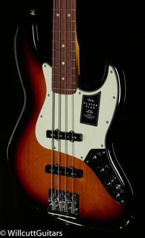 Fender Player Plus Jazz Bass 3-Color Sunburst Pau Ferro Fingerboard Bass Guitar (918)