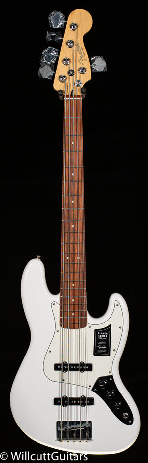 Fender Player Jazz Bass V Polar White Pau Ferro Bass Guitar
