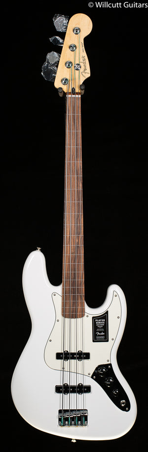 Fender Player Jazz Bass Fretless Pau Ferro Polar White Bass Guitar