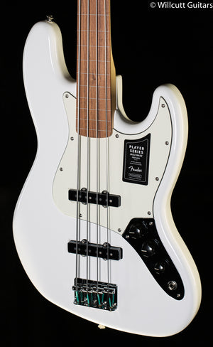 Fender Player Jazz Bass Fretless Pau Ferro Polar White Bass Guitar