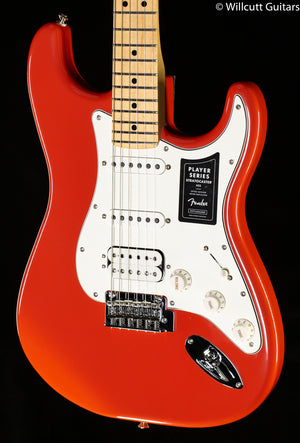 Fender Limited Edition Player Stratocaster HSS Maple Fingerboard Fiesta Red with Matching Headstock (355)