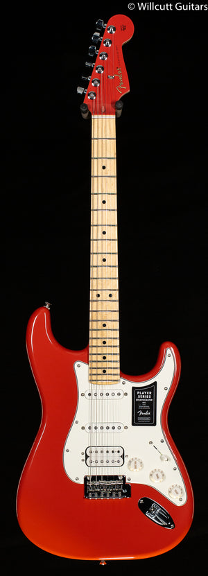 Fender Limited Edition Player Stratocaster HSS Maple Fingerboard Fiesta Red with Matching Headstock (393)