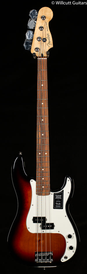 Fender Player Precision Bass 3-Color Sunburst Pau Ferro Bass Guitar (379)