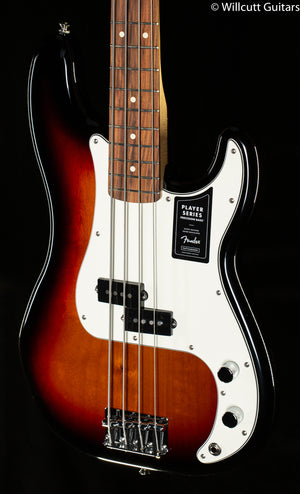 Fender Player Precision Bass 3-Color Sunburst Pau Ferro Bass Guitar (379)