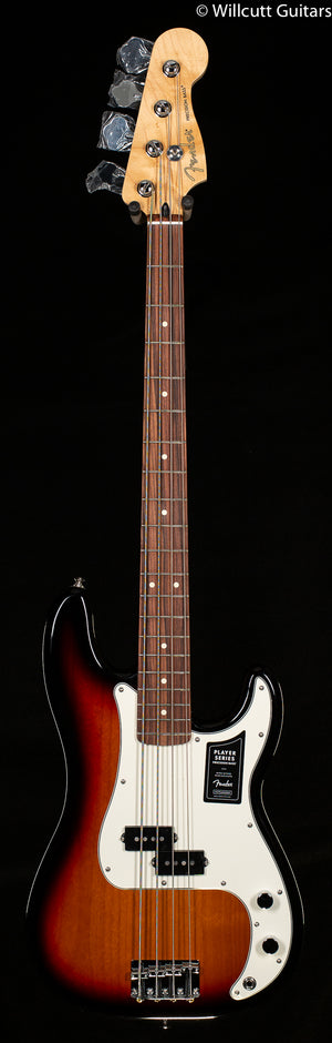 Fender Player Precision Bass 3-Color Sunburst Pau Ferro Bass Guitar (878)