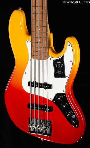 Fender Player Plus Jazz Bass V, Pau Ferro Fingerboard, Tequila Sunrise (380) Bass Guitar
