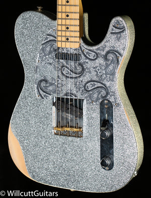 Fender Brad Paisley Road Worn Telecaster, Maple Fingerboard, Silver Sparkle (193)