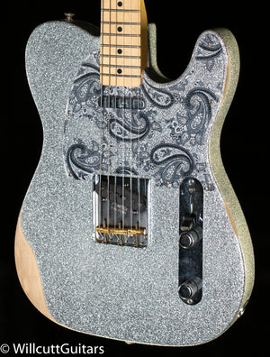 Fender Brad Paisley Road Worn Telecaster, Maple Fingerboard, Silver Sparkle (194)