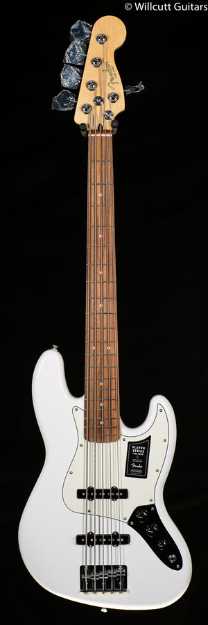Fender Player Jazz Bass V Pau Ferro Fingerboard Polar White (962) Bass Guitar