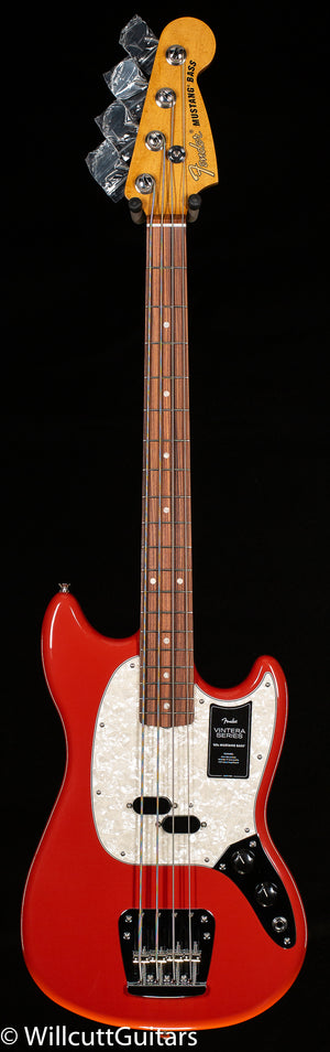 Fender Vintera '60s Mustang Bass Pau Ferro Fingerboard Fiesta Red (357) Bass Guitar