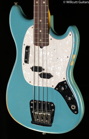 Fender JMJ Road Worn Mustang Bass Rosewood Fingerboard Faded Daphne Blue (779)