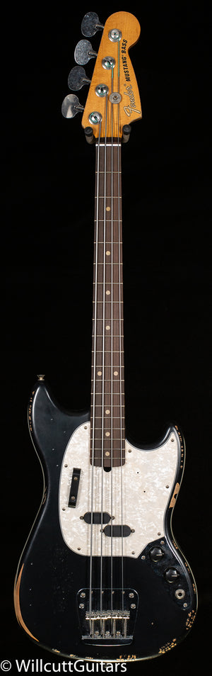 Fender JMJ Road Worn Mustang Bass Black (985) Bass Guitar