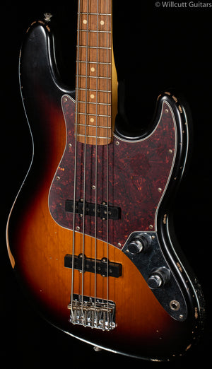 Fender 60th Anniversary Road Worn Jazz Bass 3-Color Sunburst Pau Ferro Bass Guitar