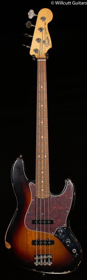 Fender 60th Anniversary Road Worn Jazz Bass 3-Color Sunburst Pau Ferro Bass Guitar