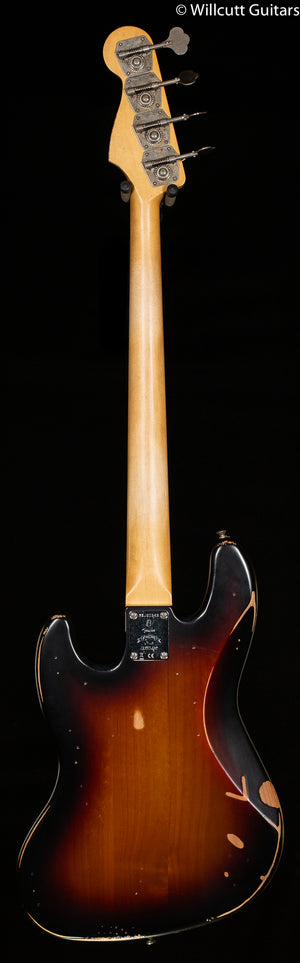 Fender 60th Anniversary Road Worn Jazz Bass 3-Color Sunburst Pau Ferro Bass Guitar