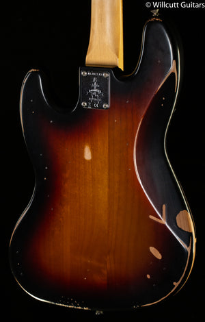 Fender 60th Anniversary Road Worn Jazz Bass 3-Color Sunburst Pau Ferro Bass Guitar