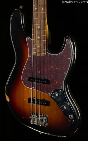 Fender 60th Anniversary Road Worn Jazz Bass 3-Color Sunburst Pau Ferro Bass Guitar