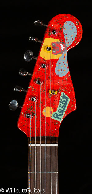 Fender George Harrison Rocky Stratocaster, Rosewood Fingerboard, Hand Painted Rocky Artwork Over Sonic Blue (418)