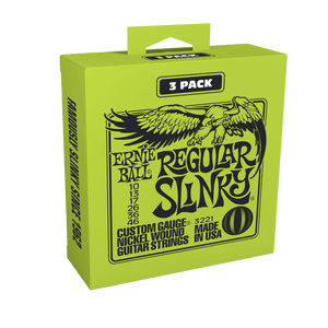 Ernie Ball Regular Slinky Nickel Wound Electric Guitar Strings - 10-46 Gauge
