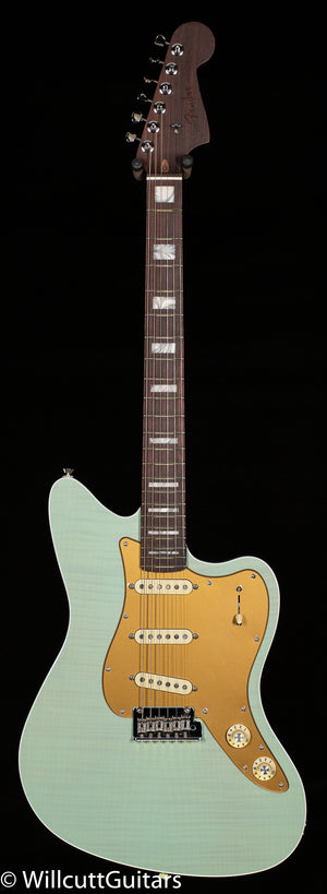 Fender Parallel Universe Volume II Strat Jazz Deluxe Transparent Faded Seafoam Green