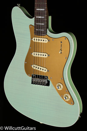 Fender Parallel Universe Volume II Strat Jazz Deluxe Transparent Faded Seafoam Green