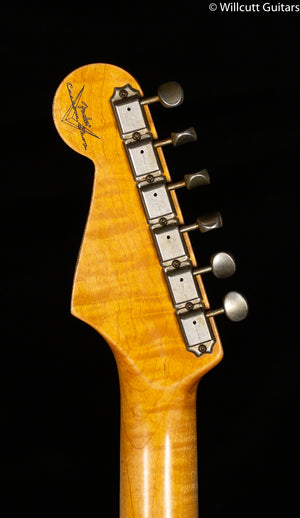 Fender Custom Shop Willcutt True '62 Stratocaster Journeyman Relic Olympic White Over Sunburst '59 C (791)