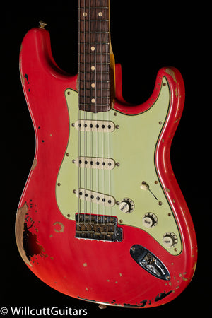 Fender Custom Shop Michael Landau Signature 1963 Stratocaster Round-Laminated Rosewood Fiesta Red over 3-Color Sunburst (824)