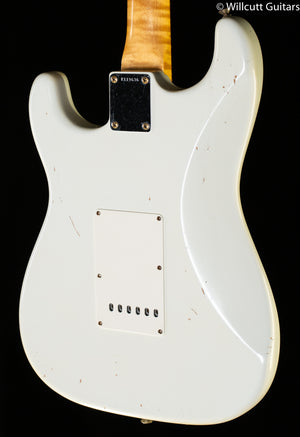Fender Custom Shop True '62 Strat Journeyman Relic Masterbuilt Dennis Galuszka Olympic White Brazilian (636)