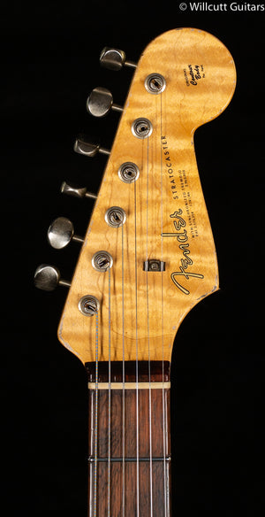 Fender Custom Shop True '62 Strat Journeyman Relic Masterbuilt Dennis Galuszka Olympic White Brazilian (636)