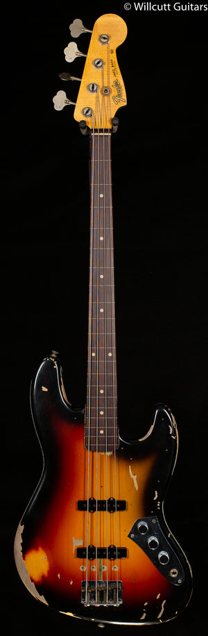 Fender Custom Shop Jaco Pastorius Tribute Fretless Jazz Bass, Rosewood Fingerboard, 3-Color Sunburst (682)