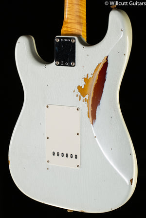 Fender Custom Shop Willcutt True '62 Stratocaster Journeyman Relic Olympic White Over Sunburst '59 C