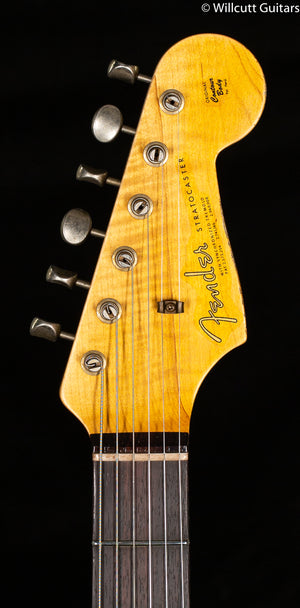 Fender Custom Shop Willcutt True '62 Stratocaster Journeyman Relic Olympic White Over Sunburst '59 C (620)
