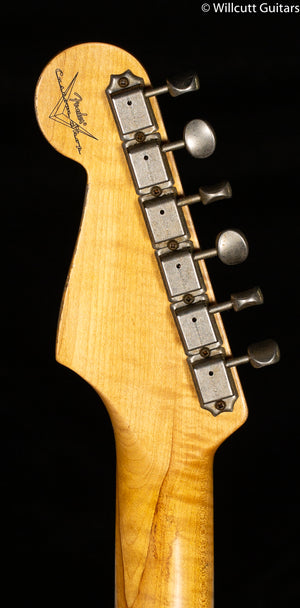 Fender Custom Shop Willcutt True '62 Stratocaster Journeyman Relic Olympic White Over Sunburst '59 C (620)