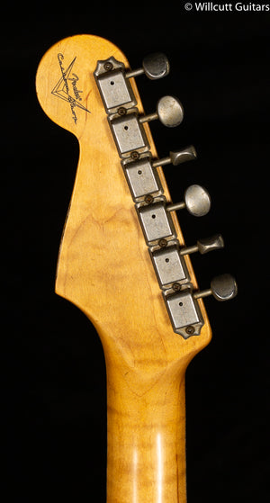 Fender Custom Shop Willcutt True '62 Stratocaster Journeyman Relic Olympic White Over Sunburst '59 C (146)