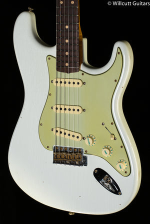 Fender Custom Shop Willcutt True '62 Stratocaster Journeyman Relic Olympic White Large C (142)