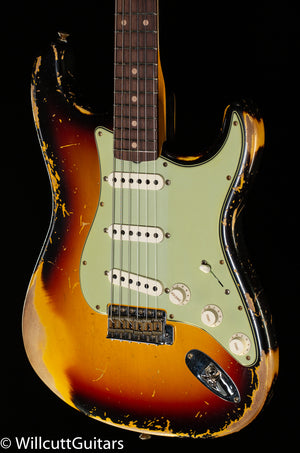 Fender Custom Shop 1960 Stratocaster Heavy Relic 3-Tone Sunburst (127)