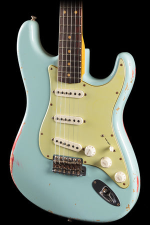 Fender Custom Shop 1960 Stratocaster Heavy Relic Sonic Blue over Fiesta Red