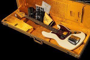 Fender Custom Shop 1960 Journeyman Jazz Bass Aged Olympic White Bass Guitar