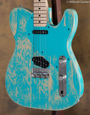 RS Guitarworks T Style Woodburne Taos Turquoise Barnburned