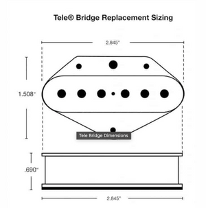 Fralin Vintage Hot Tele Set w/ Flat Stagger, Raw Nickel Cover, and Black String Wrap